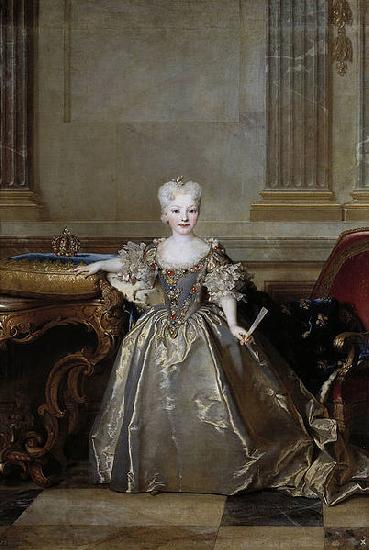 Nicolas de Largilliere Portrait of the Mariana Victoria of Spain, Infanta of Spain and future Queen of Portugal; eldest daughter of Philip V of Spain and his second wife Eli oil painting picture